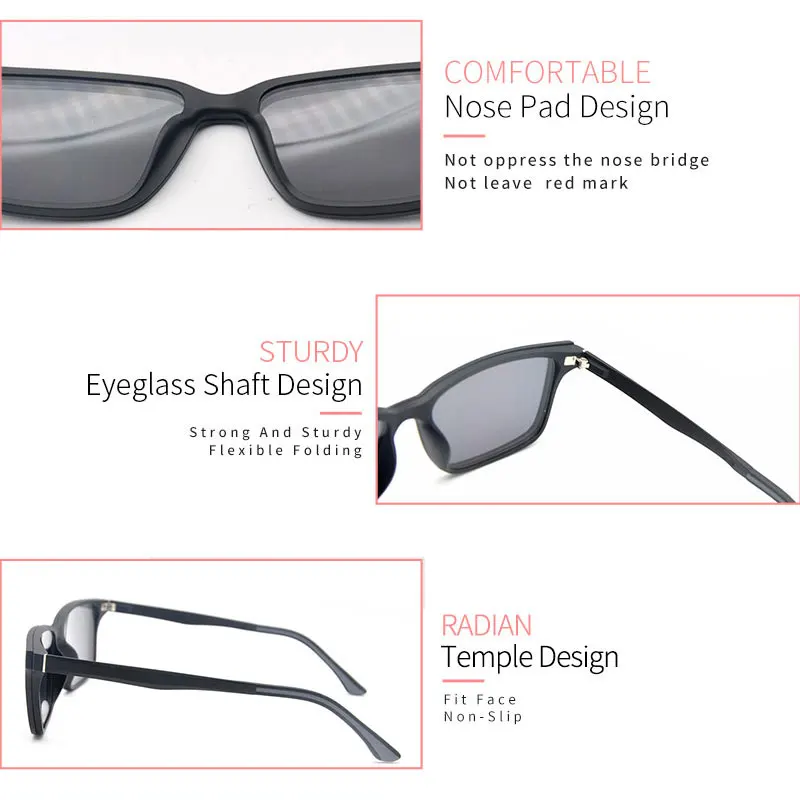 

LUCIDIE 2020 Fashion Brand Men Dual Purpose Sunglasses UV400 Male Magnetic Clip Sun Glasses High Quality Women Driving Eyewear