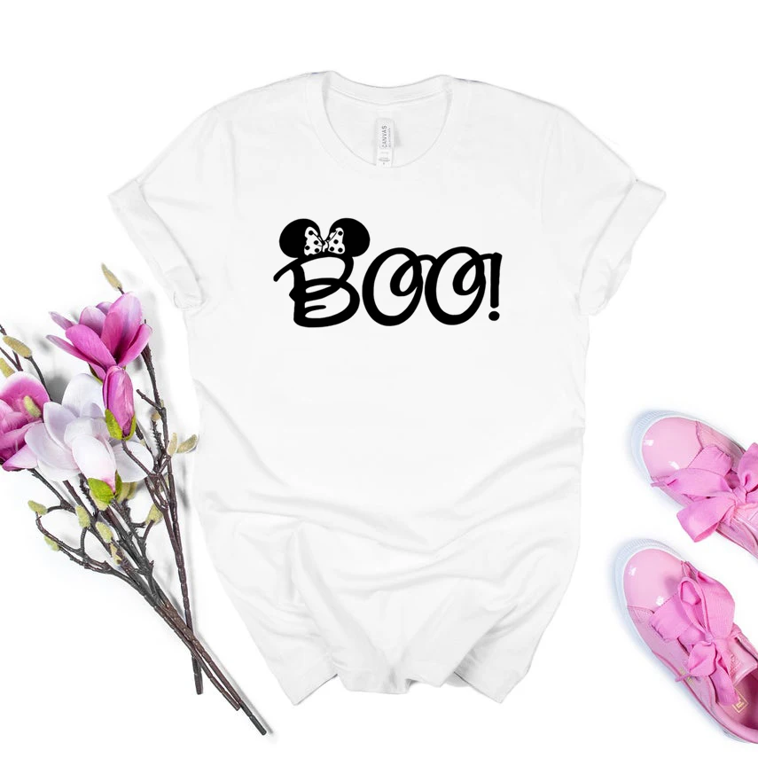 

Bibbidi Bobbidi Boo Shirt Cute Minnie Graphic Tee WDW Magic Kingdom Matching Family Vacation Tees Kawaii Harajuku Tops