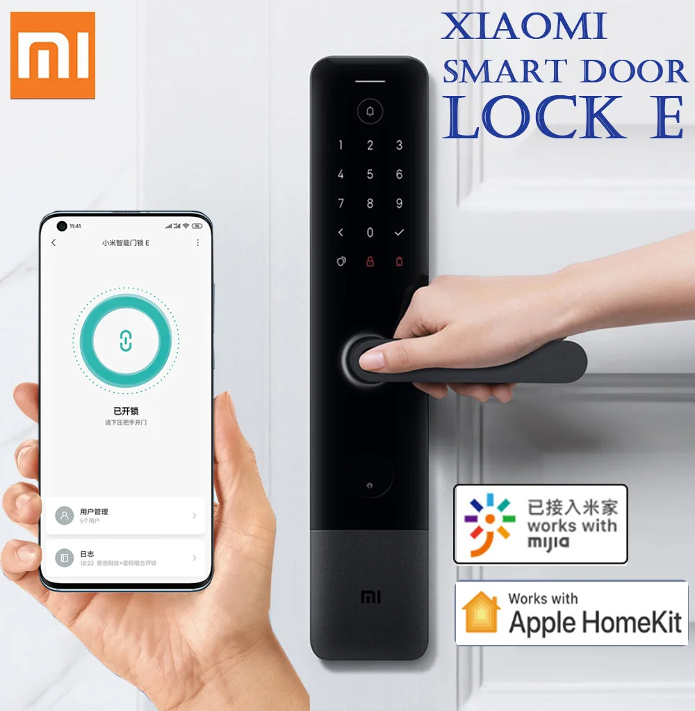 Новый Умный дверной замок Xiaomi Mijia E со сканером отпечатков пальцев Bluetooth