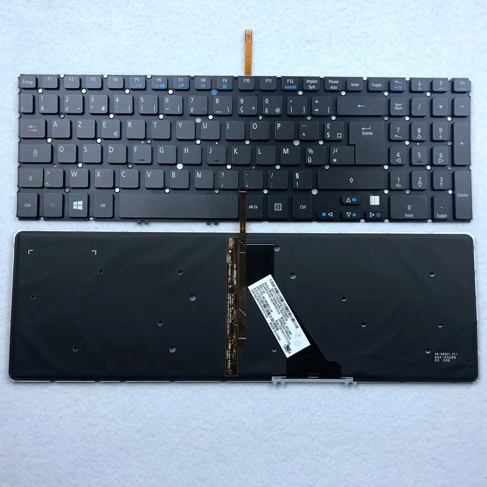 

French Backlit Keyboard For Acer Aspire V5 V5-531 V5-531G V5-551 V5-551G V5-571G V5-571P V5-571PG V5-531P Azerty Layout