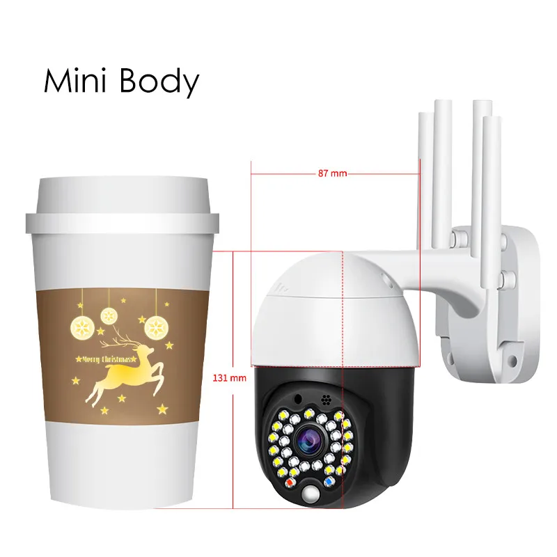 

IP- 4- , 1080P, Wi-Fi, PTZ