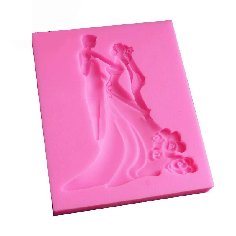 1 шт. силиконовая форма для свадьбы невесты жениха в форме торта печенья шоколада