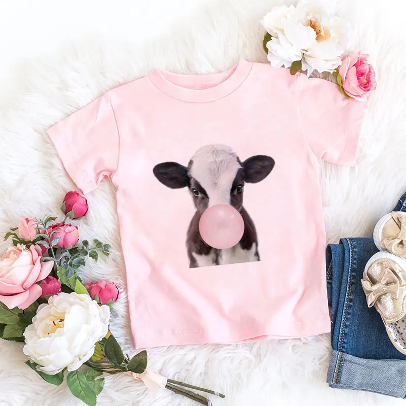 

New Summer Baby Girl Clothes Fashion Koala Blowing Bubble Gum Kawaii Cute Printed T-shirt Boys Tshirt Kids Child Girls Boy Tops