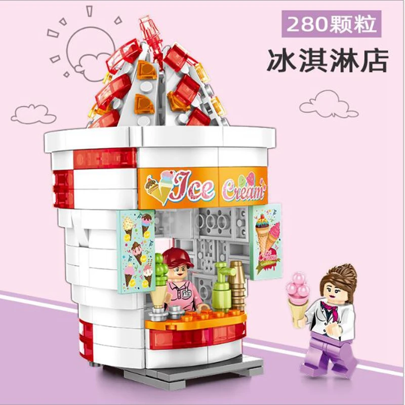 998 шт. гамбургер фри Кола Мороженое магазин городской архитектурной уличного