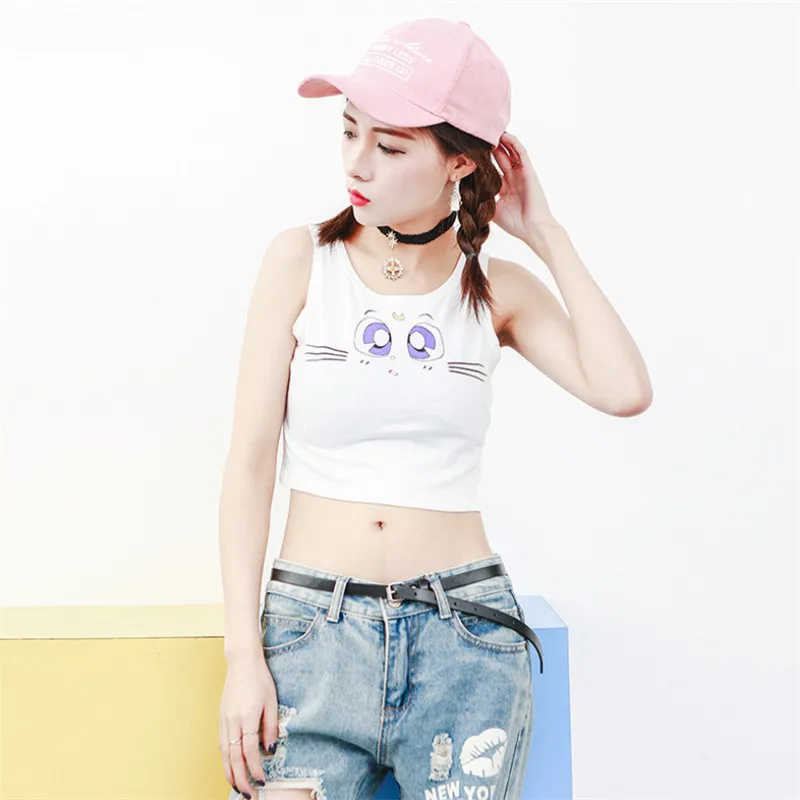 Женский купальный костюм Sailor Moon хлопковая футболка без рукавов с мультяшным