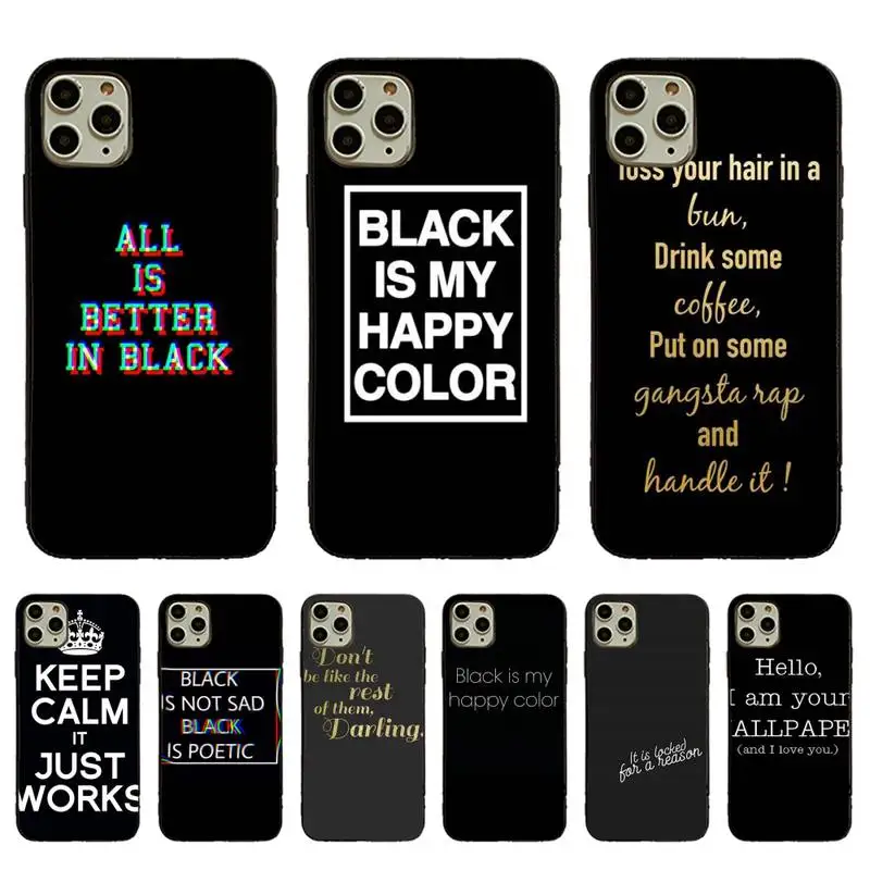 Чехол для телефона с надписью IS MY HAPPY COLOR мягкий чехол iphone 13 11pro 12pro MAX 8 7 6 6S Plus X XS 5 5S SE