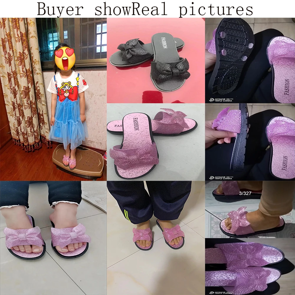 Новинка 2021 тапочки принцессы для девочек с розовым бантом украшенные