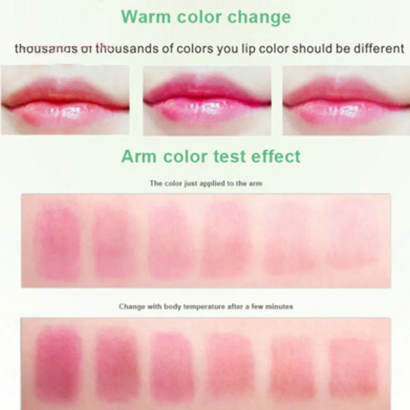 

Pure Natural Aloe Vera Natural Moisturizer Lipstick Temperature Changed Color Lipbalm Magic Pink Protector Lips Cosmetics