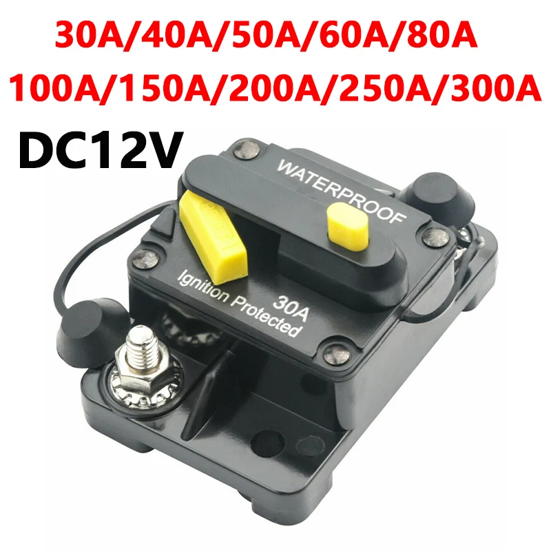 Купи 30A-300A Circuit Breaker Dual Battery Manual Reset Waterproof Fuse For Boat Marine RV Yacht Restore Fuse Switch Protection за 281 рублей в магазине AliExpress