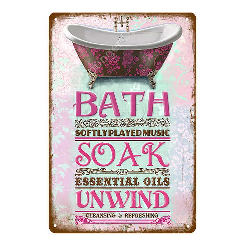 YD6423EI Laundry Cleaning Metal Signs Kitchen Herb Garden Poster Wall Plaque Vintage Painting Plate For Shop Home Bath Room Decor YI-100 - Цвет: YD6423EI