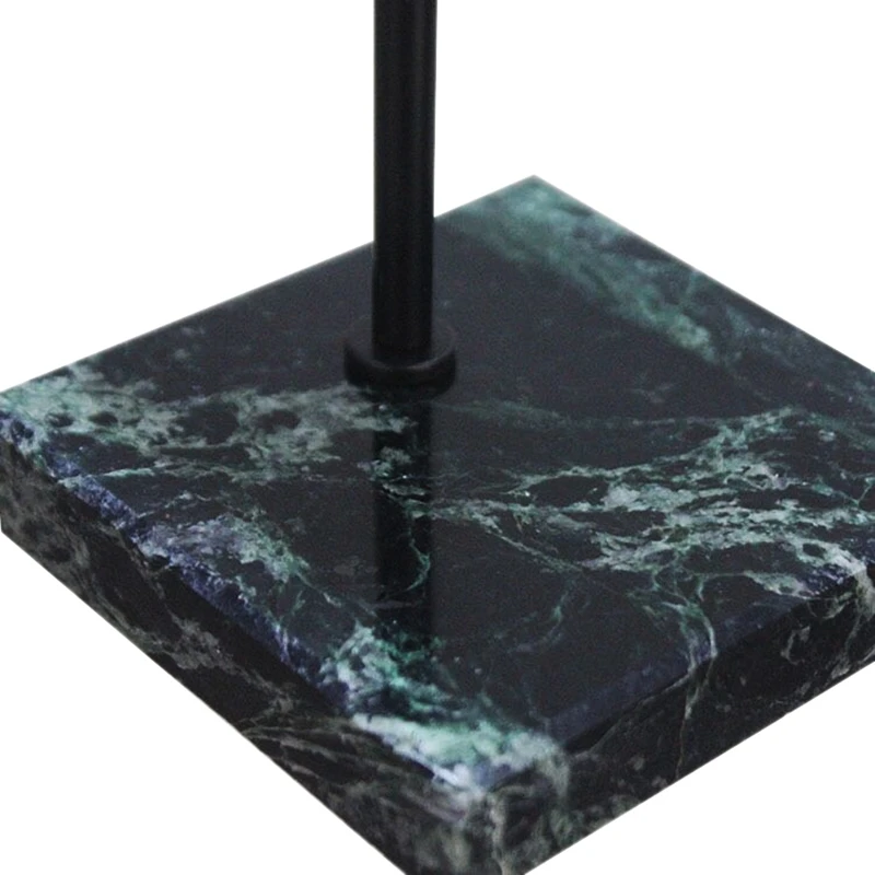 

2PCS Green Marble Leather High-End Metal Watch Stand, Bracelet Display Stand, Black Support Rod & Silver Support Rod