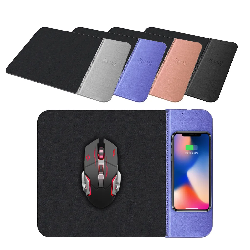 5 Вт Беспроводная зарядка Usb + микро мышь коврик для мыши Iphone ПК ноутбука 30x22x0 65 см
