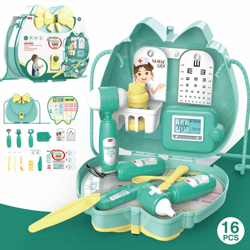 

Kids Kitchen Toys for Girls Simulation Pretend Play Do House Educational Princess Makeup Handbag