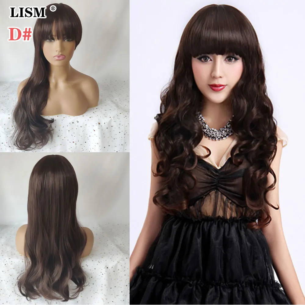 Женские парики среднего размера с волнистой водой косплей мода Pelucas De Mujer Perruque
