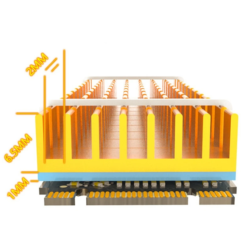 

Aluminum M.2 Heatsink Cooler Heat Sink Thermal Conductive Adhesive For Ngff Nvme Pcie 2280 Ssd Hard Drive Disk