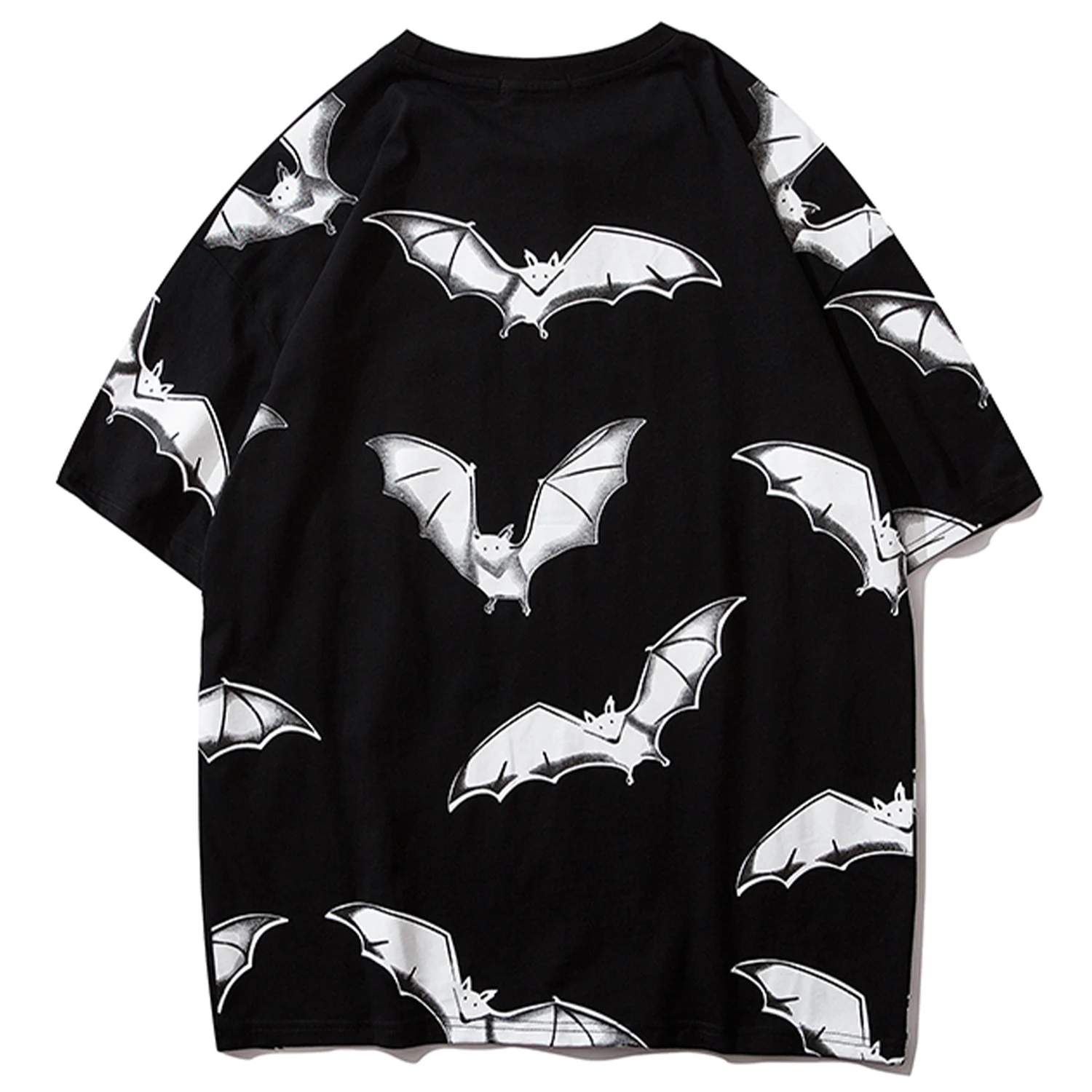 Свободная Мужская футболка с надписью летучая мышь модная уличная одежда в стиле