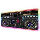 Игровой коврик для мыши Mairuige, 900*400*3 мм, диджейская Ручная регулировка скорости, RGB, большой утолщенный светодиодный коврик для мыши для ноутбука XXL