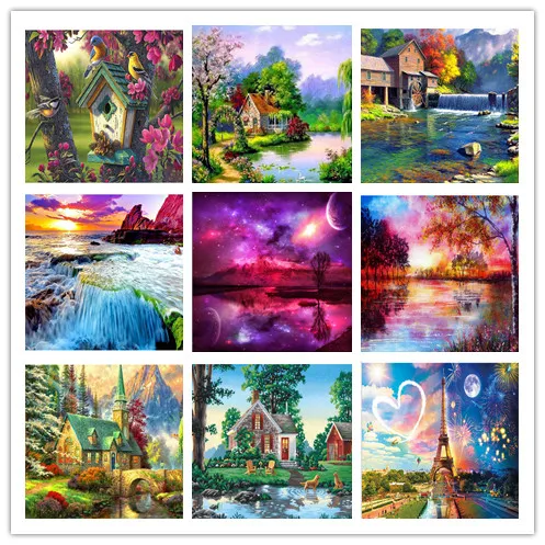 

Набор для алмазной живописи по номерам 5D, стразы с мультяшным декором, алмазная вышивка, картины с крестом (30 см * 40 см)