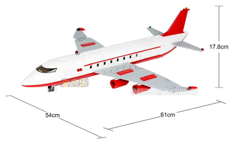 856Pcs City Large Passenger Plane Airplane Model Bricks Brinquedos Airbus Avion Building Blocks Educational Toys For Children | Игрушки и