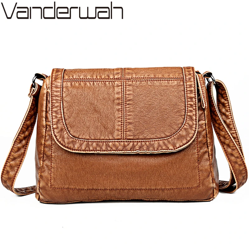 Дизайнерские сумки на плечо винтажные дамские сумочки через из мягкой потертой