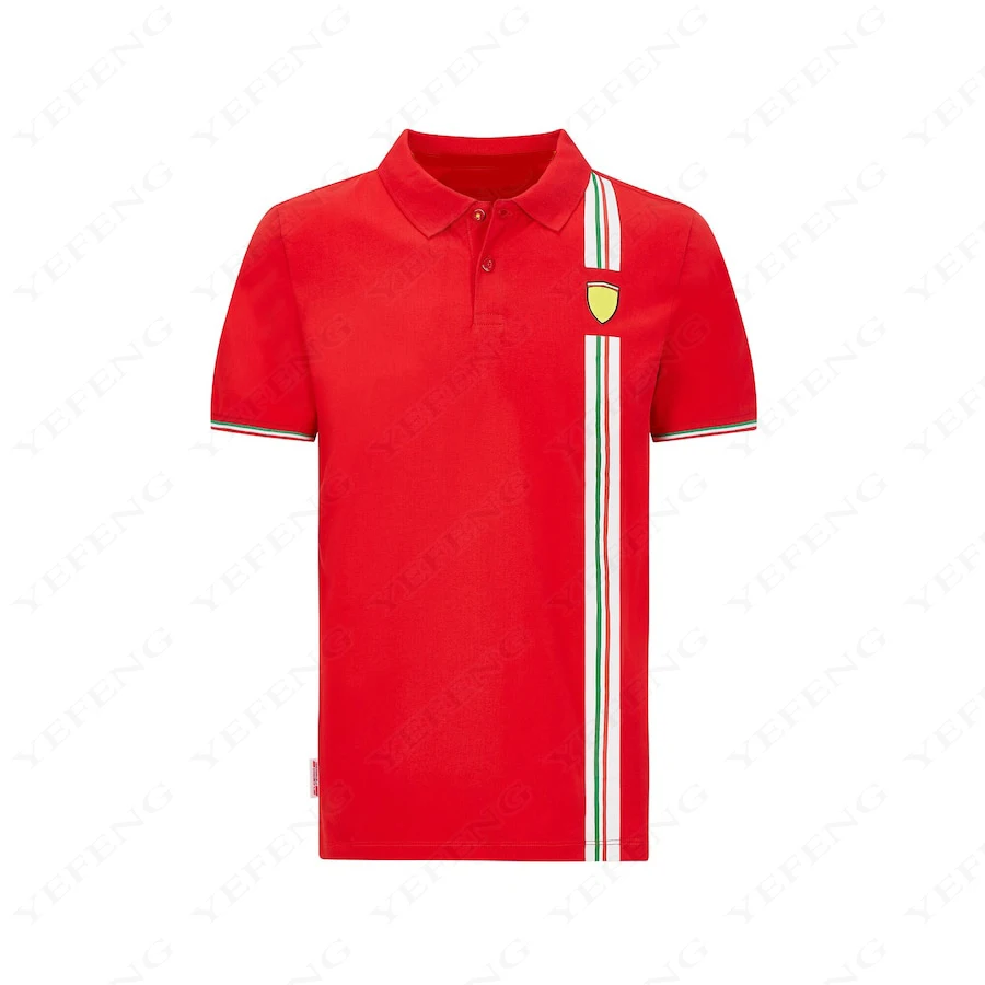 

2021 Season Motorsport F1 Team Men's Red Polo Lapel T-Shirt Short Sleeve Racing Jerseys Cycling