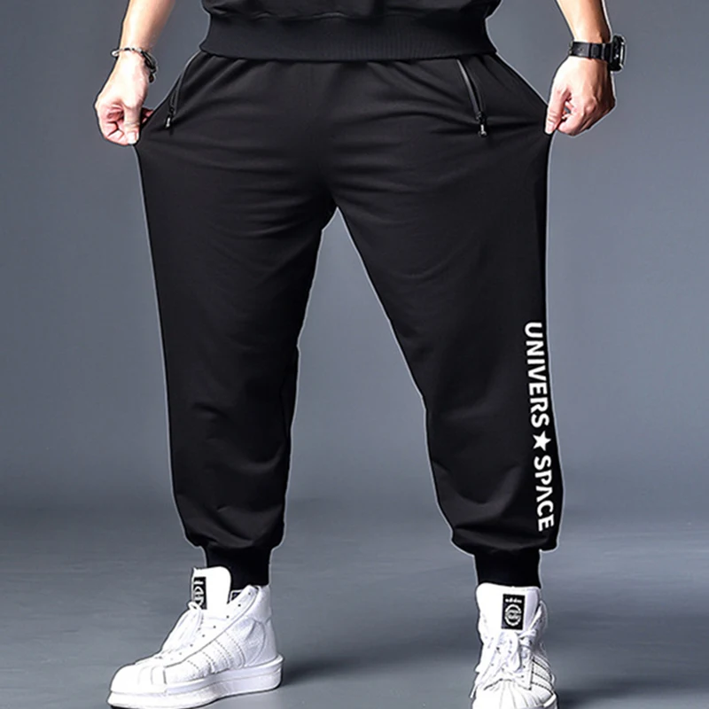 

Oversized 6XL 7XL Men Pants Spring Solid Color Trousers Men Sports Pants Men Comfortable Micro-elastic Jogging Classic Pants Men