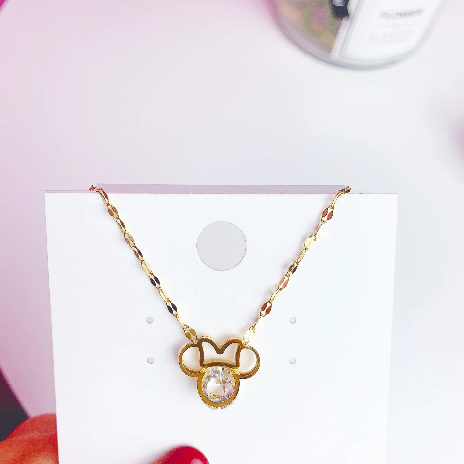 Ожерелье из титановой стали с кулоном в виде Головы Микки мультфильма Диснея |