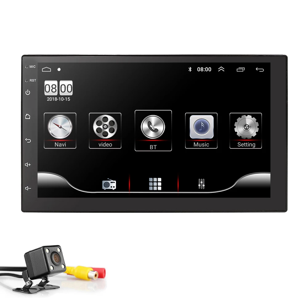 Add 4 LED Camera Android 9,0 2 Din Автомобильный Радио Мультимедиа Видео плеер Универсальный Авто Стерео gps карта для Nissan hyundai Kia toyota - Цвет: Add 4 LED Camera