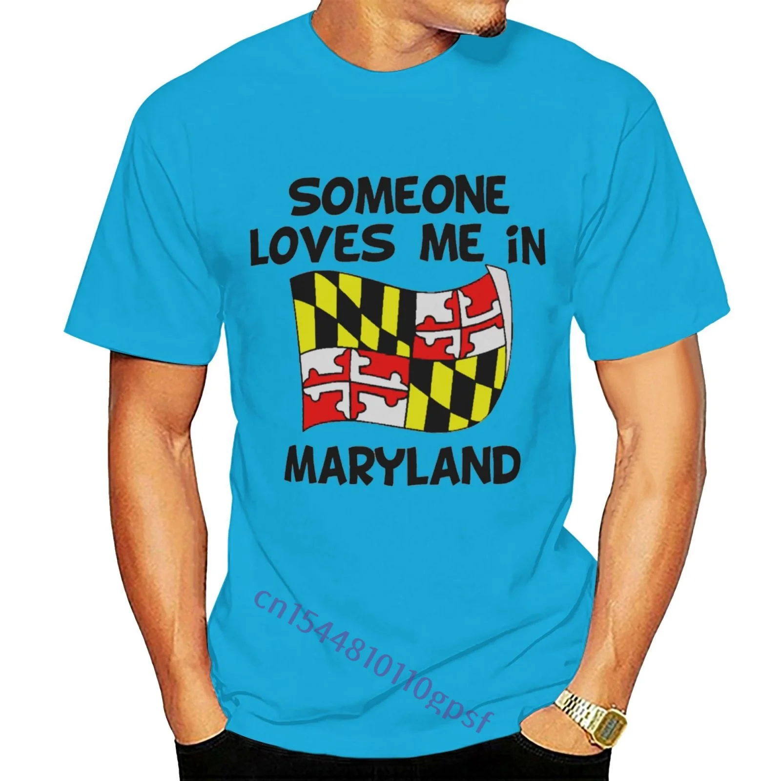 

Someone In Maryland Loves Me Spider Baby Blue T-shirt Men T Shirt Round Collar Short Sleeve Tee Shirts Top Tee