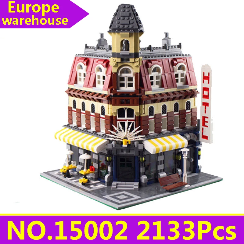 15002 Lepinblocks City Street View Creator Expert House строительные блоки набор кино архитектура замок игрушки для детей King Bricks - Цвет: 15002