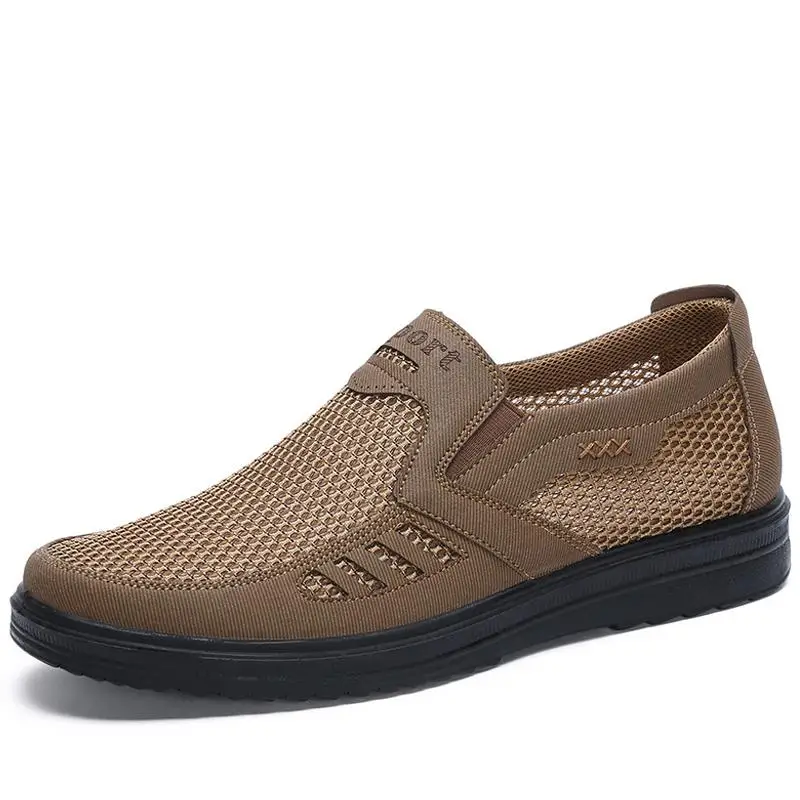 

Fashion Summer Shoes Men Casual Mesh Shoes Large Sizes 38-48 Lightweight Breathable Slip-On Flats 2021 New Men Sneakers