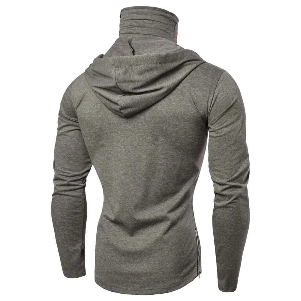 Мужской свитер для велоспорта Однотонный с капюшоном и длинным рукавом | Спорт