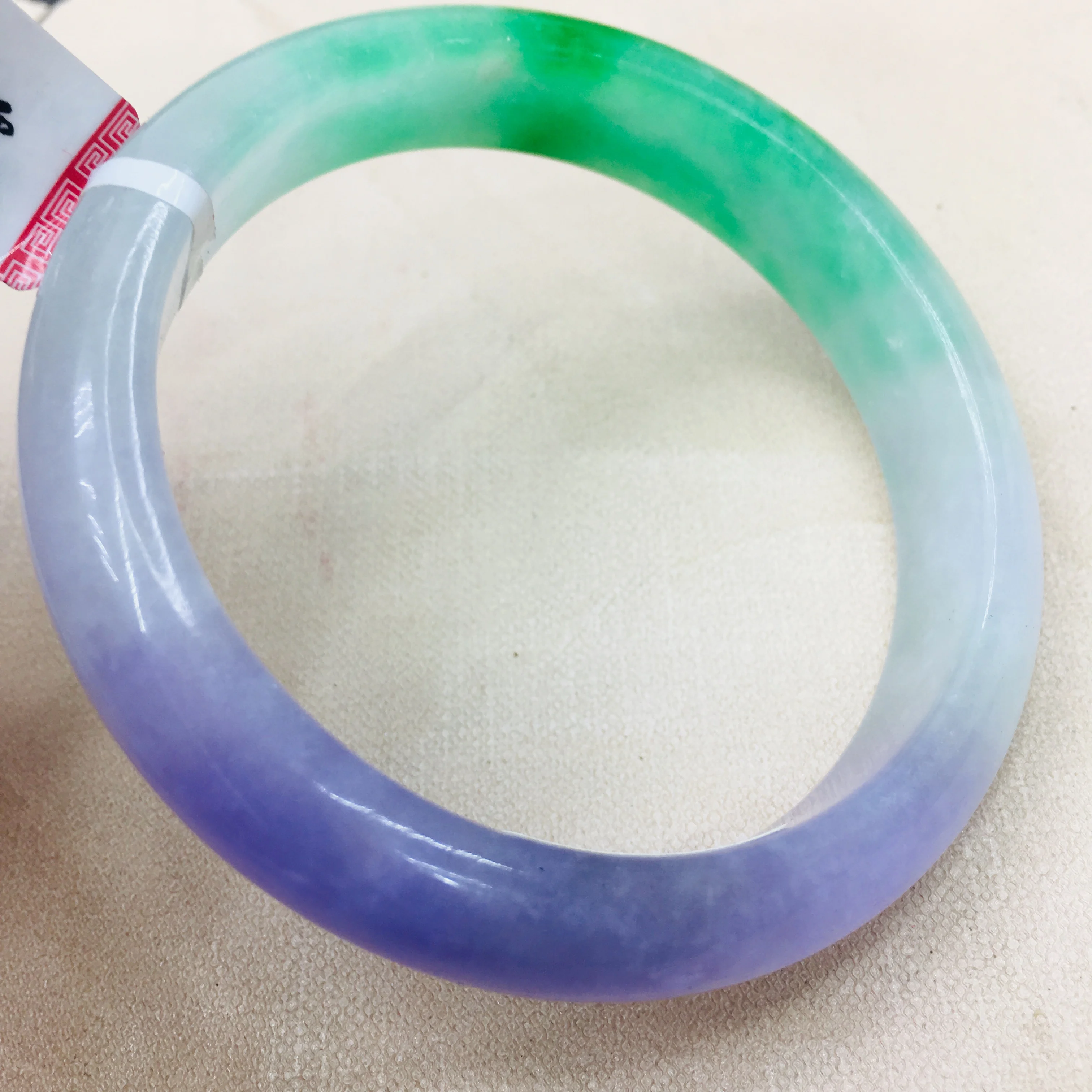 Zheru браслет из натурального жадеита натуральный светильник фиолетовый + зеленый