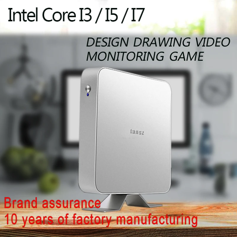 Xc Мини ПК Intel Core i3 i5 i7Linux Windows 10 4 к HTPC MiniPC настольный компьютер игровая