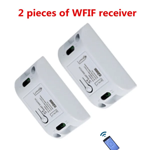 2 pieces WIFI switch 433MHZ10A110V 220V беспроводной wi-fi-переключатель и RF 1527 обучения пульт дистанционного управления Универсальный умный дом - Цвет: 2 pieces WIFI switch