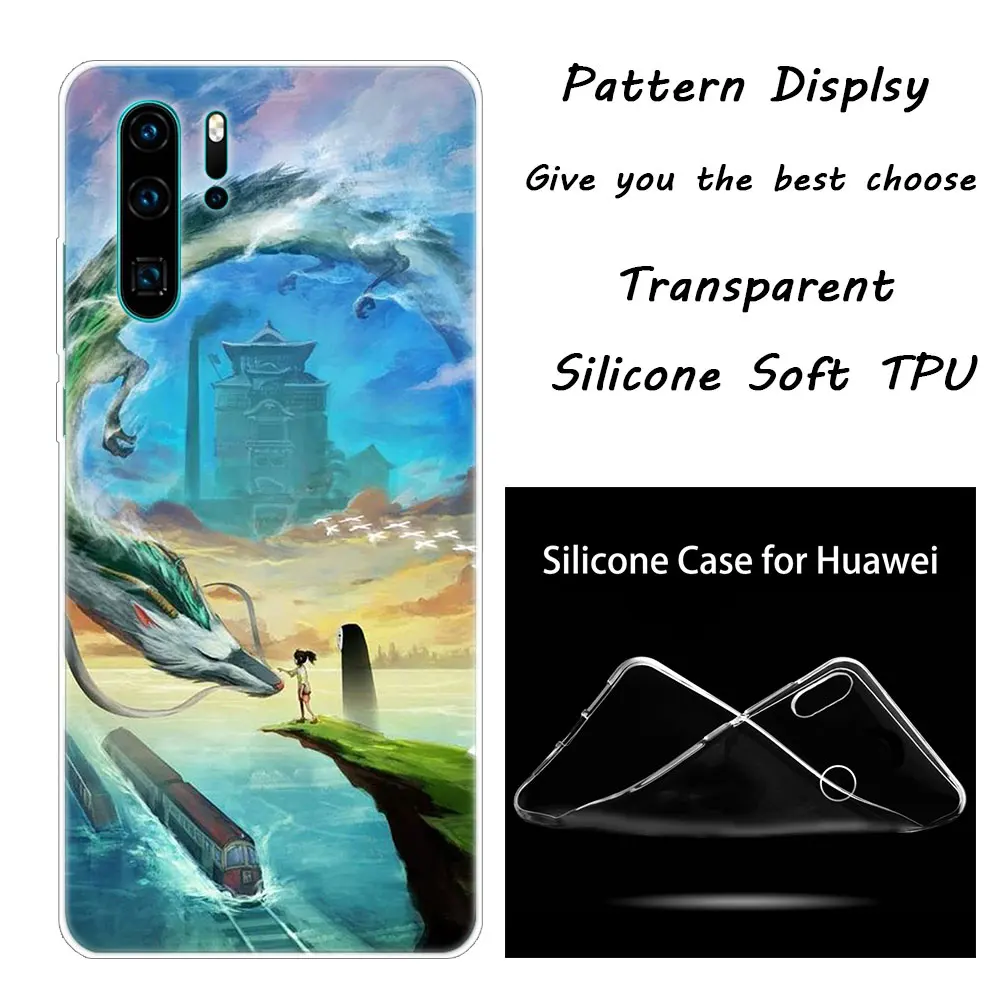 Мягкий чехол аниме студия Ghibli унесенный спиром Тоторо для huawei NOVA 3 3i 5 5i P20 P30 Pro P9 P10 P8 Lite P Smart Z Plus