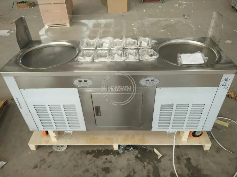 Нержавеющая сталь 220V / 110V двойной Круглый лед кастрюли ролл из жареного