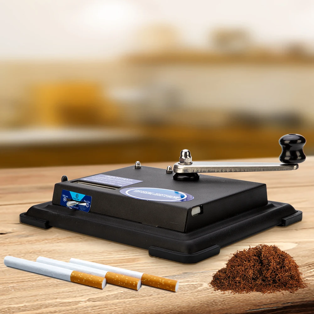 Hand-cranked Tobacco Rolling Machine Cigarette Filling Manual Smoking DIY Tools Maker Roller Men Gadget Gifts | Дом и сад