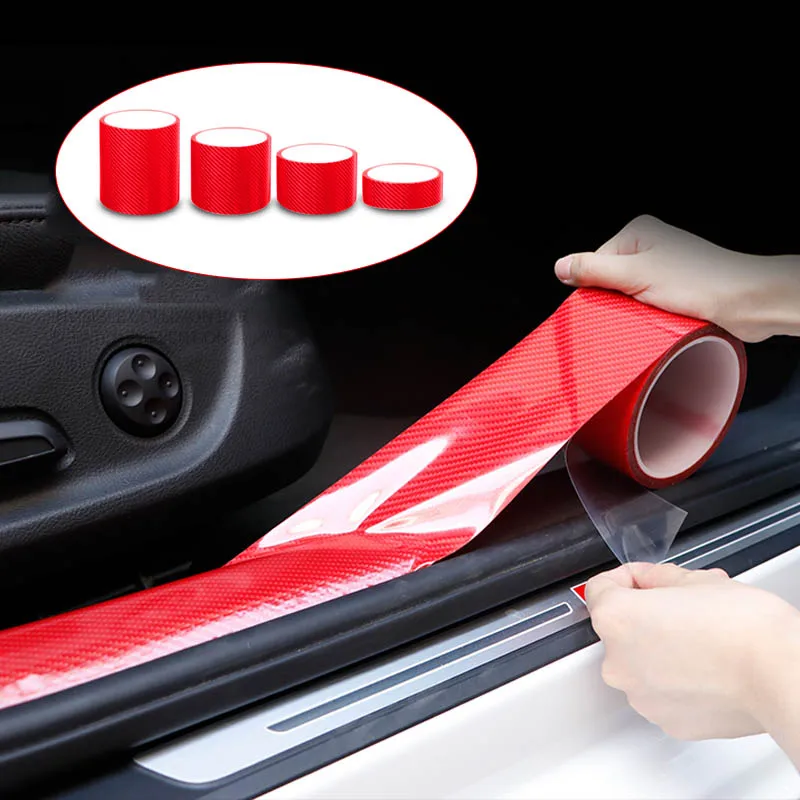 5DCar укладки углеродного волокна Стикеры и устойчивая к царапинам пленка дверь