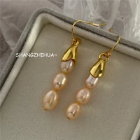 2021 europe and america new luxury natural pearl eardrop fashion earring for womens unusual christmas gift accessories