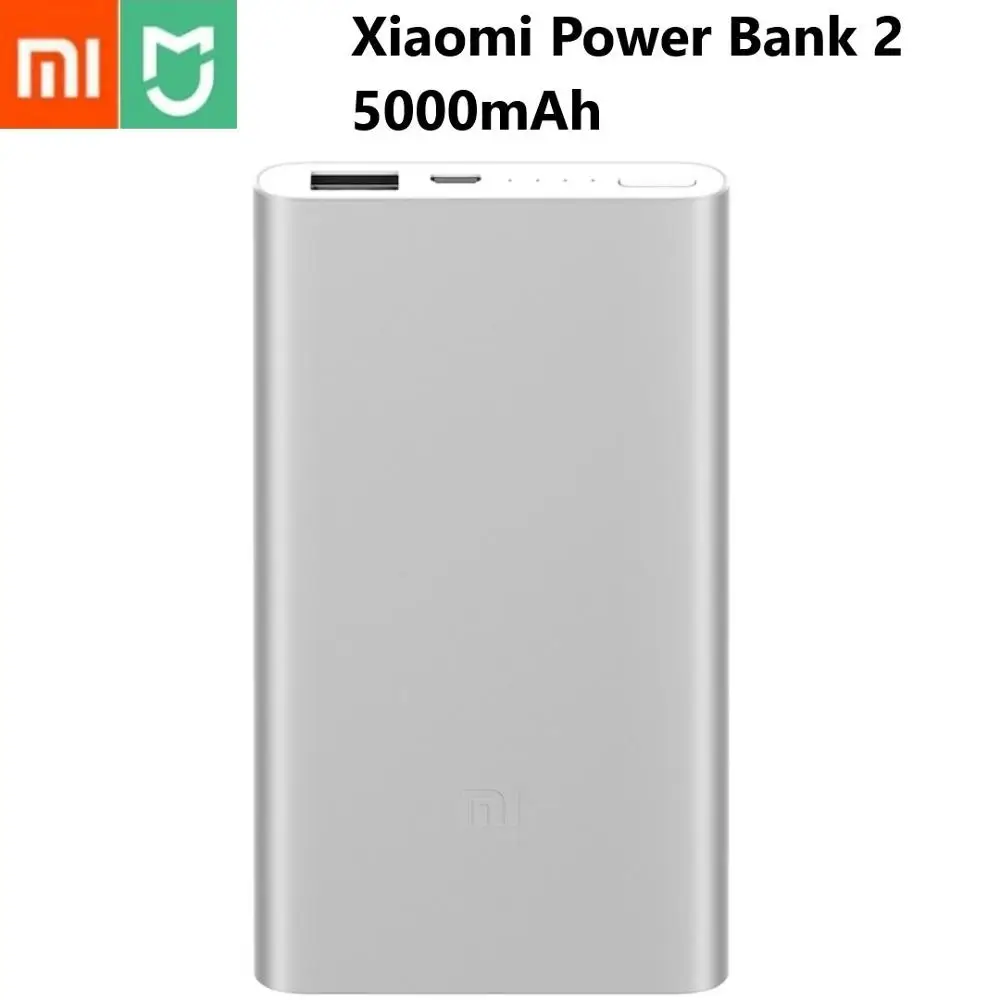 Xiaomi Power Bank 2 5000 мАч PLM10ZM Mi Powerbank Портативная зарядка Внешняя батарея повербанк |
