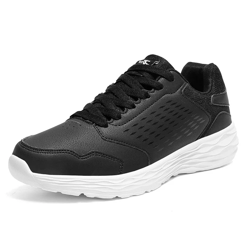 

Super Light Breathable Waterproof Leather Men Sneakers Black Damping Gym Male Sport Tennis Shoes Tenis Masculino Chaussure Homme