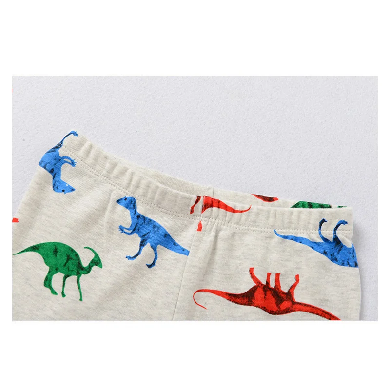 Детская одежда для сна из 100% хлопка с мультяшным рисунком пижамы маленьких