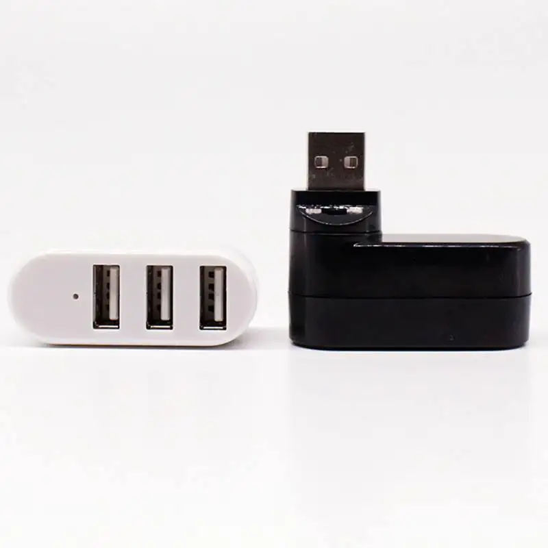Высокоскоростной 180 градусов Поворот USB2.0 концентратор Мини 3 порта сплиттер