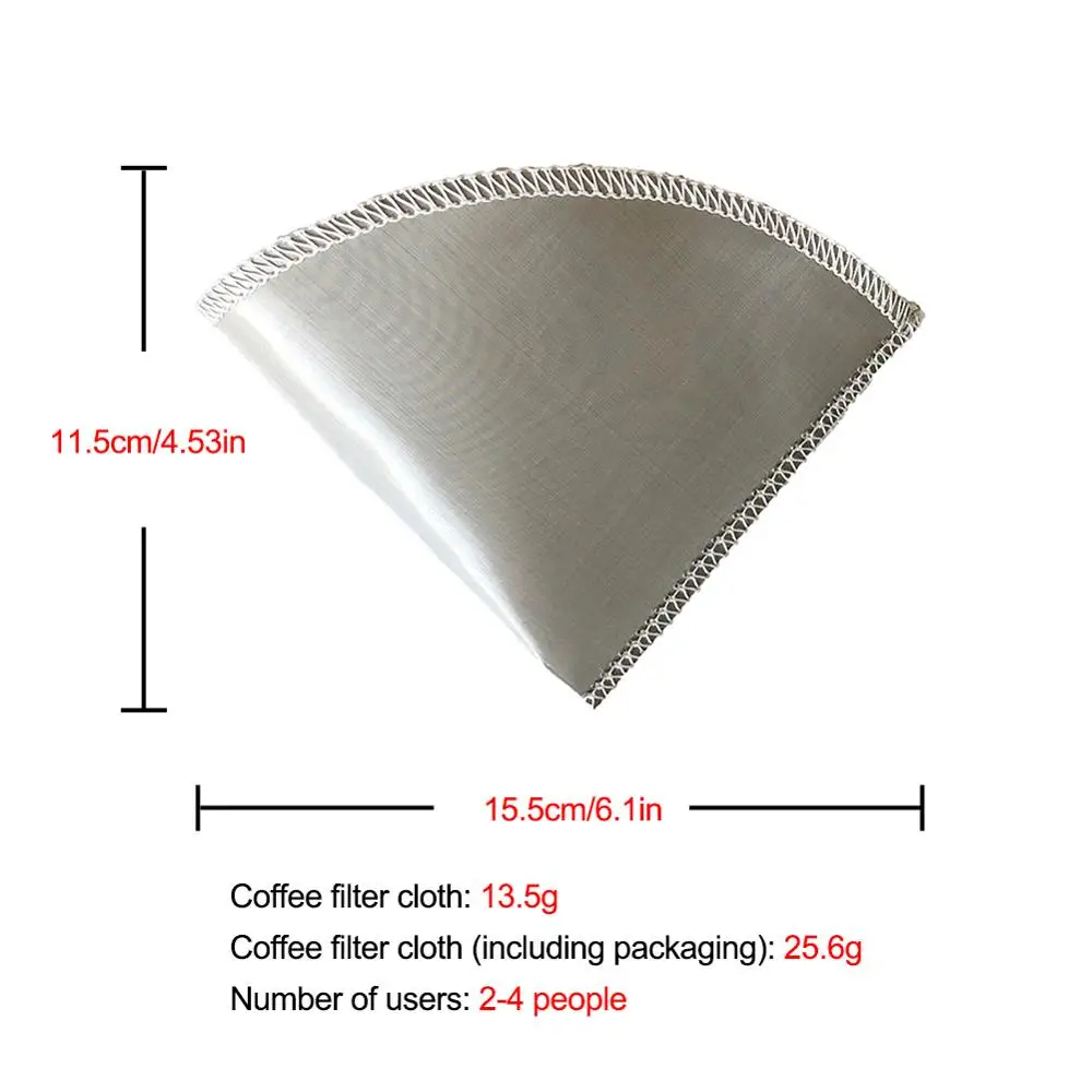 

Reusable Pour Over Coffee Filter Stainless Steel Paperless Coffee Filter Cone/Trapezoid Dripper for Chemex