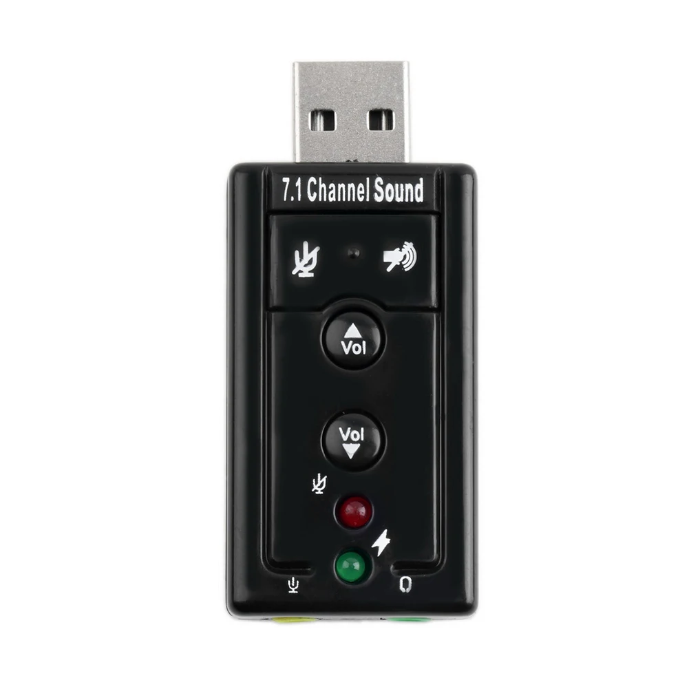 Мини USB 2.0 3D Виртуальная 12 Мбит/с Внешняя Звуковая Карта Адаптер Портативный