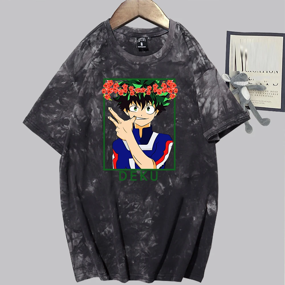 

Japanese Anime My Hero Academia Deku Graphic Tees Cool Unisex T-Shirt Male