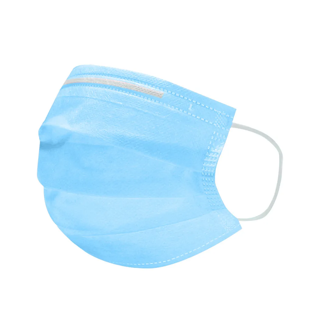

Fast Shipping 50pcs Unisex Mask Masker 3ply Disposable Non-woven Anti UV Anti Droplet Mouth Face Mask Filtro pm 2.5 Mascarilla 5