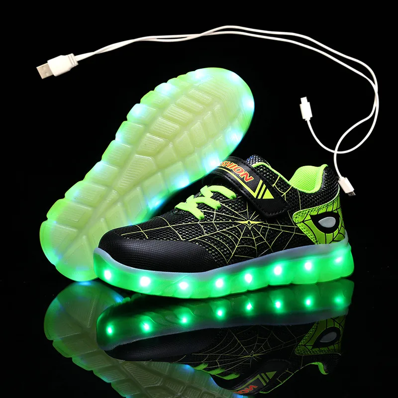 For Boy Girl Lighted Usb Rechargeable Children Luminous Shoe With 7 Color