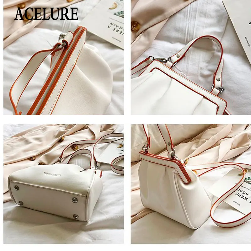 

ACELURE Solid Soft PU Leather Hasp Shoulder Bags for Women Fashion Simple Style Crossbody Bags Female Shopping Handbags Purse